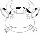 Cow Coloring Head Printable Mask Getcolorings Print Pages Kids Color sketch template