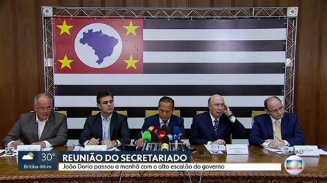 João Doria Se Reúne Com Secretariado No Palácio Dos Bandeirantes Sp1 G1