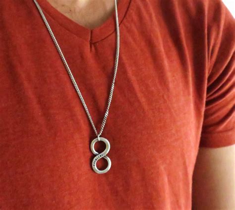 mens necklace mens infinity necklace mens silver necklace mens