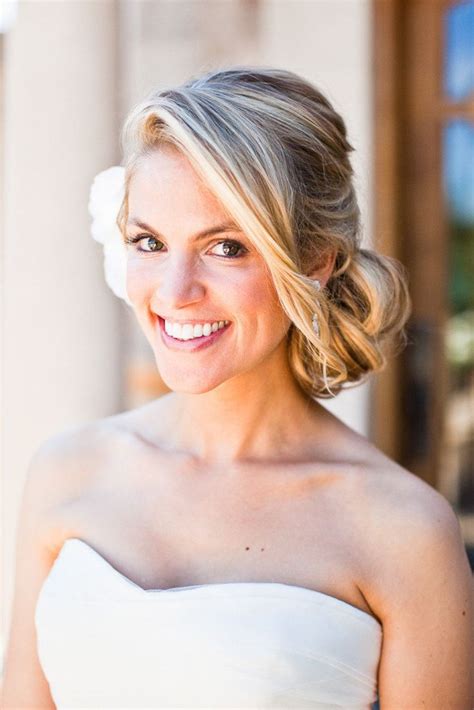 pictures  wedding hairstyles messy side bun