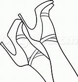 Drawing Heel High Shoes Heels Draw Stiletto Coloring Stilettos Pages Outline Dragoart Drawings Easy Step Shoe Getdrawings Ausmalbilder Template Canvas sketch template