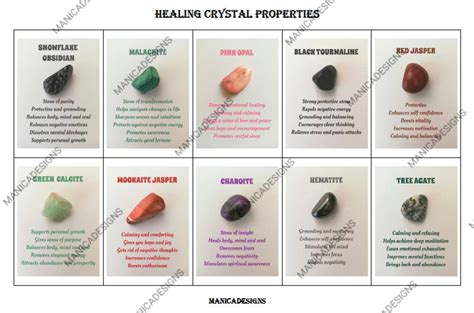 printable crystal meaning cards printable world holiday