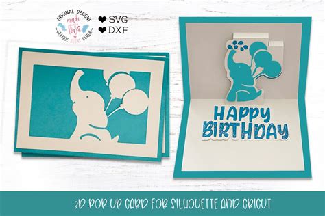 happy birthday pop  card  paper cutting design bundles