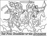 Horsemen Four Apocalipsis Colorear Jinetes Villains Cuatro Designlooter Biblia Libro Fbcdn Sphotos sketch template