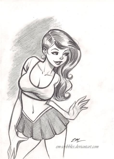 Girl Sketch By Em Scribbles On Deviantart Sketches Girl