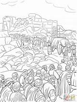 Jericho Joshua Josua Josue Ausmalbilder Ausmalbild Israelites Jerico Colorir Imprimir Eroberung Egypt Muros Jericó sketch template