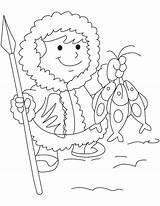 Coloring Pages Inuit Printable Getcolorings Eskimo sketch template