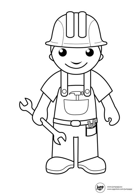 gambar  printable coloring pages images pinterest community helpers