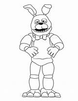 Bonnie Freddy Freddys Animatronic Fnaf Golden Coloringonly Related Mangle Colorironline sketch template