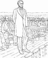 Gettysburg Presidents Lincolna Abrahama Kolorowanka Lincoln2 Kategorii sketch template