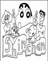 Shin Chan Shinchan Crayola Chang Coloringhome sketch template