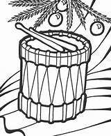 Coloring Pages Drums Drum Christmas Tree sketch template