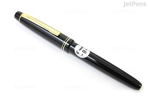 pilot fp  fountain   gold plated broad nib black jetpens