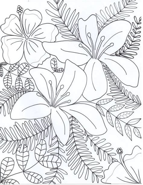 coloring page flower coloring pages flower drawing coloring pages