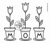 Coloring Flowers Coloringhome Mommy перейти Wuppsy sketch template