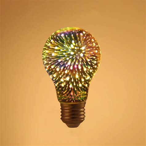 led  colorful creative decor light bulb firework lamp scene