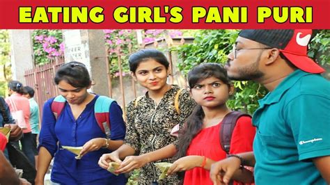 eating girls pani puri prank ফুচকা চুরি করে খাওয়া prank on cute