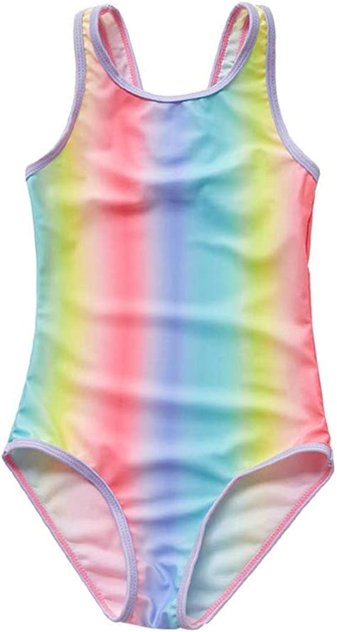 traje de baño para niñas traje de baño de una pieza para niños rainbow