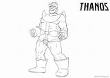 Thanos Coloring Pages Drawing Simple Kids Printable Color sketch template