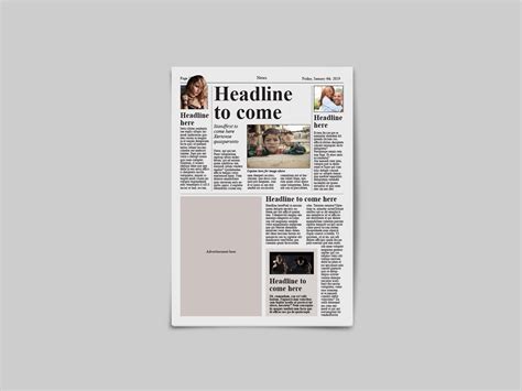 tabloid newspaper template  dene studios thehungryjpeg