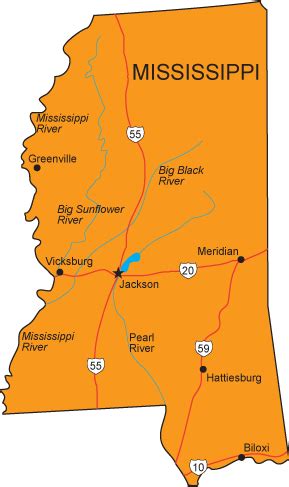 ms map mississippi state map