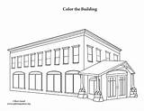 Coloring Building Office Pages Buildings Building2 Coloring72 Library Template Index Coloringnature sketch template