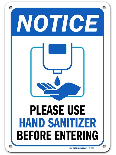 buy   hand sanitizer  entering sign    industrial