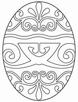 Easter Egg Coloring Pages Color Geometric sketch template