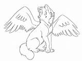 Wolf Winged Coloring Pages Wings Lines Deviantart Drawing Female Popular Getdrawings Lineart Template sketch template