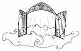 Heaven Gates Coloring Pearly Drawing Gate Clipart Stairway Sketch Pages Kingdom Clip Drawings Getdrawings Death Quotes Library Deviantart Coloringhome Popular sketch template
