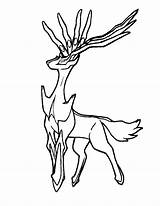 Xerneas Coloring Pages Template Deviantart sketch template
