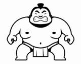 Coloring Wrestler Japanese Japan Coloringcrew Pages sketch template