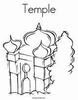 Temple Coloring Mosque Pages Judaism Synagogue Noodle Outline Twistynoodle Twisty Favorites Login Add Built California Usa Popular Print sketch template