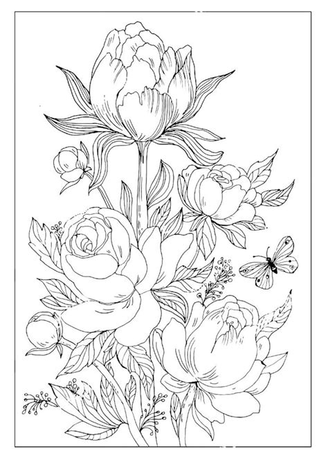 flower bouquet coloring pages printable coloring pages
