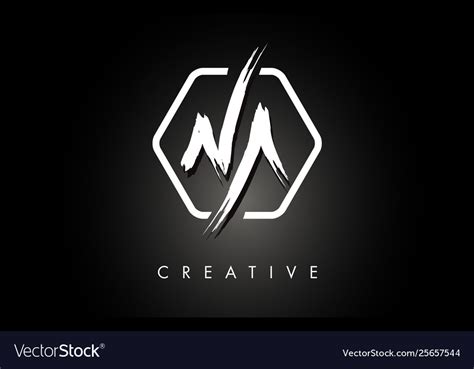 na   brushed letter logo design  creative vector image