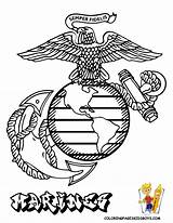 Marine Corps Emblem Coloring Pages Kids Boys Arm Force Corp Armed Forces Book Rae Marines Amanda Crafts Colors Service sketch template