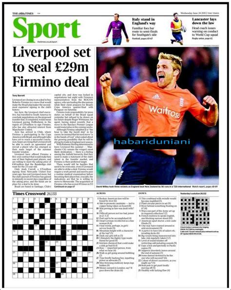 uk sport news papers headlines michezo tu