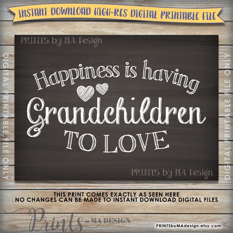 grandchildren sign happiness   grandchildren  love gift  grandparents gift