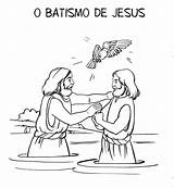 Batismo Atividades Colorir Imprimir Catequese Cristo Crianças Jesús Ensinar sketch template