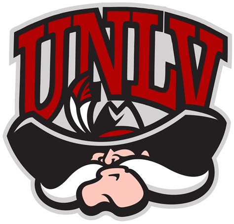 unlv logo   giant mustache flowing majestically  mountains