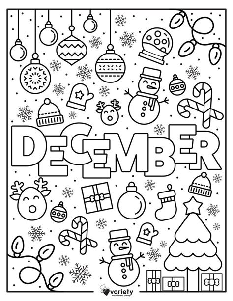 printable december coloring pages