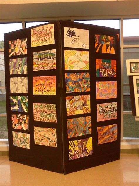 talk  art  middle school art ed blog art show display diy