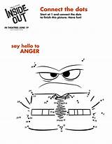 Dots Connect Coloring Inside Disney Anger Pages Activities Kids Color Movie sketch template