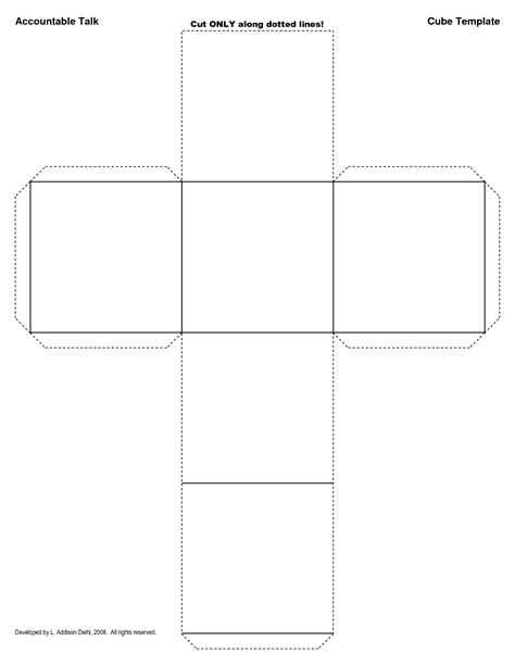 images  cube template printable full page blank cube