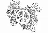 Coloring Peace Pages Doodle Kids sketch template