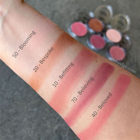essence blushes swatches  review stefs edge