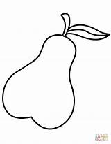 Pear Pera Dibujo sketch template