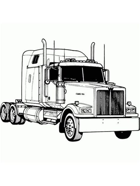 semi truck coloring pages  printable easy  color