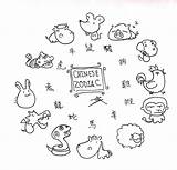 Zodiac Chinese Coloring Pages Animals Signs Printable Animal Print Template Year Astrology Outs Deviantart Rooster Painting Getcolorings Better Choose Board sketch template
