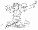 Fighter Chun Colorir Desenhos Ryu Ken Sagat Outros Lineart Chunli sketch template